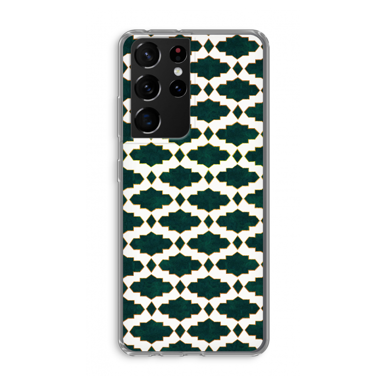 Moroccan tiles: Samsung Galaxy S21 Ultra Transparant Hoesje