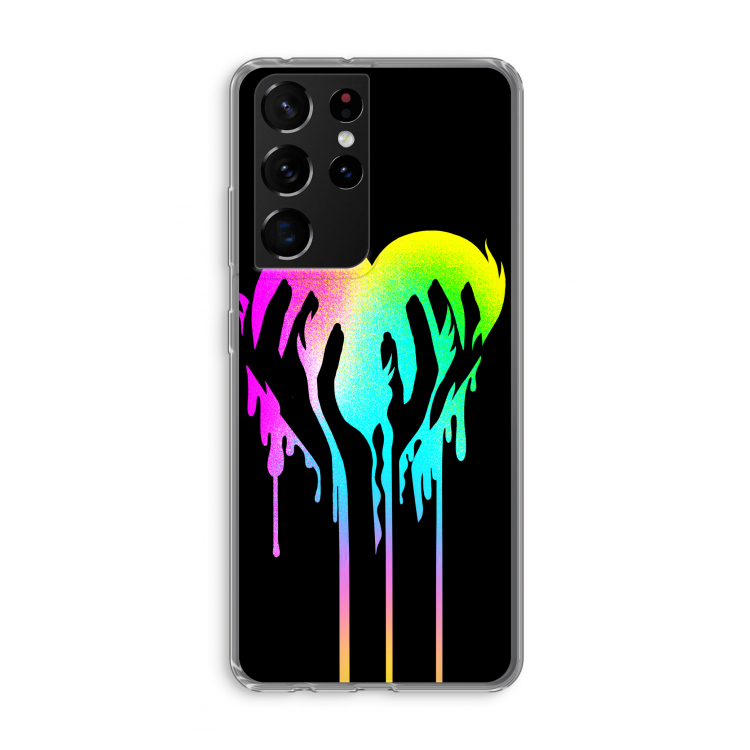 Hold My Heart: Samsung Galaxy S21 Ultra Transparant Hoesje