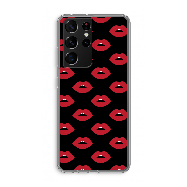 Lips: Samsung Galaxy S21 Ultra Transparant Hoesje