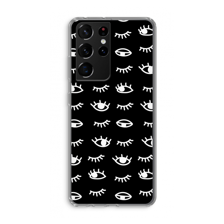 Eye pattern #3: Samsung Galaxy S21 Ultra Transparant Hoesje