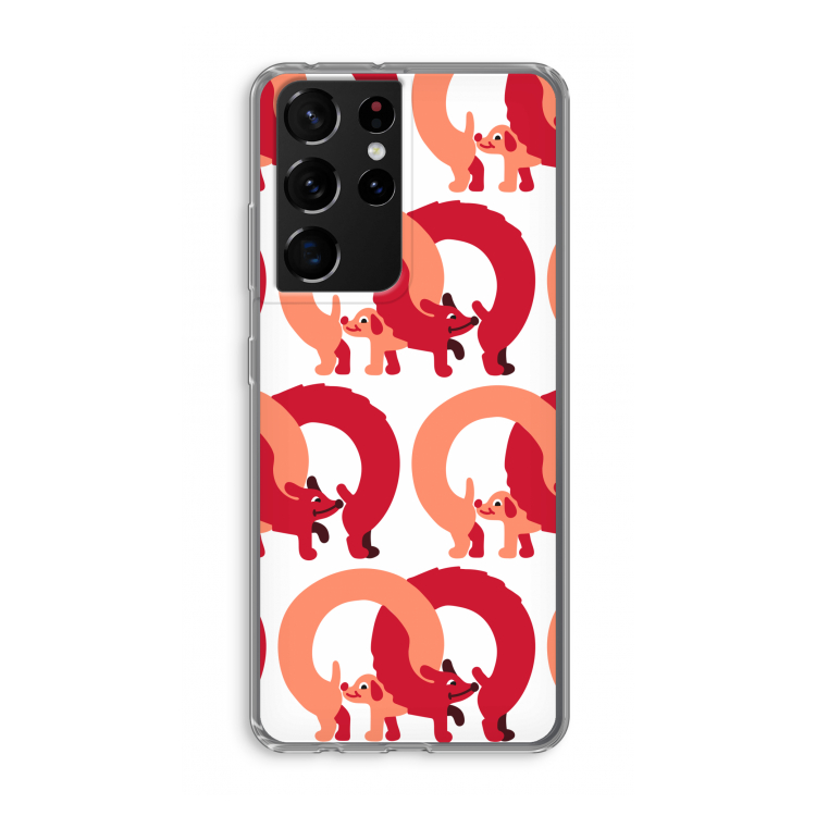 Dogs: Samsung Galaxy S21 Ultra Transparant Hoesje