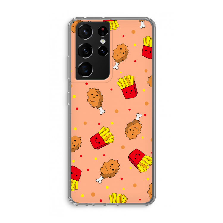 Chicken 'n Fries: Samsung Galaxy S21 Ultra Transparant Hoesje