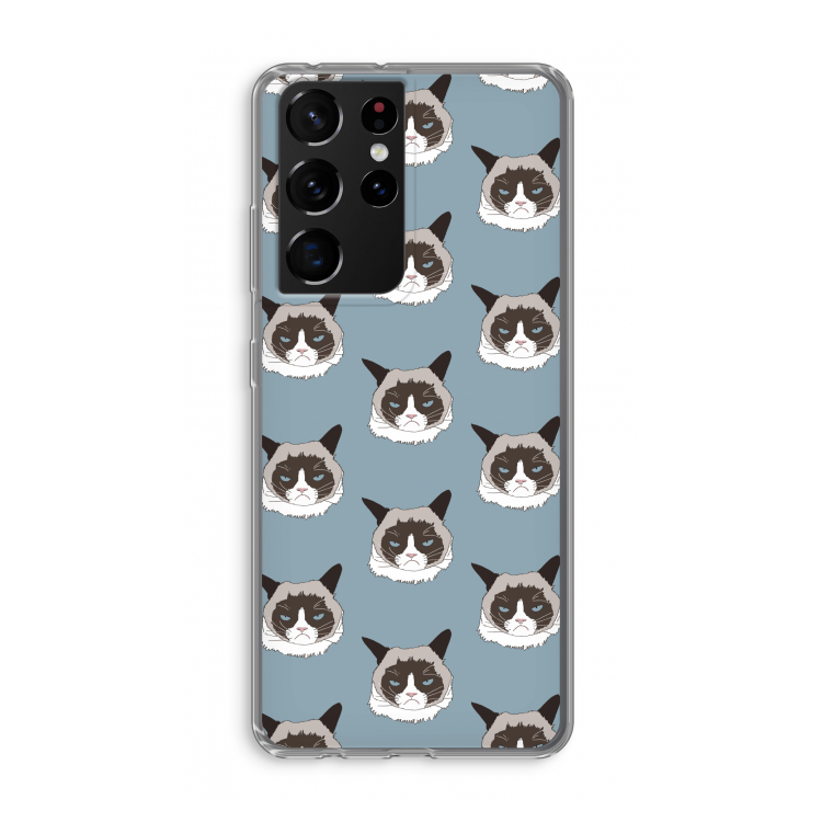 It's a Purrr Case: Samsung Galaxy S21 Ultra Transparant Hoesje