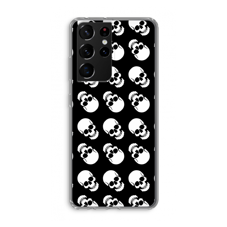 Musketon Skulls: Samsung Galaxy S21 Ultra Transparant Hoesje