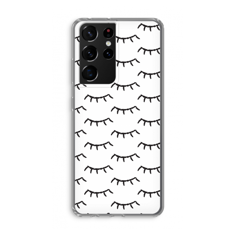Wimpers: Samsung Galaxy S21 Ultra Transparant Hoesje