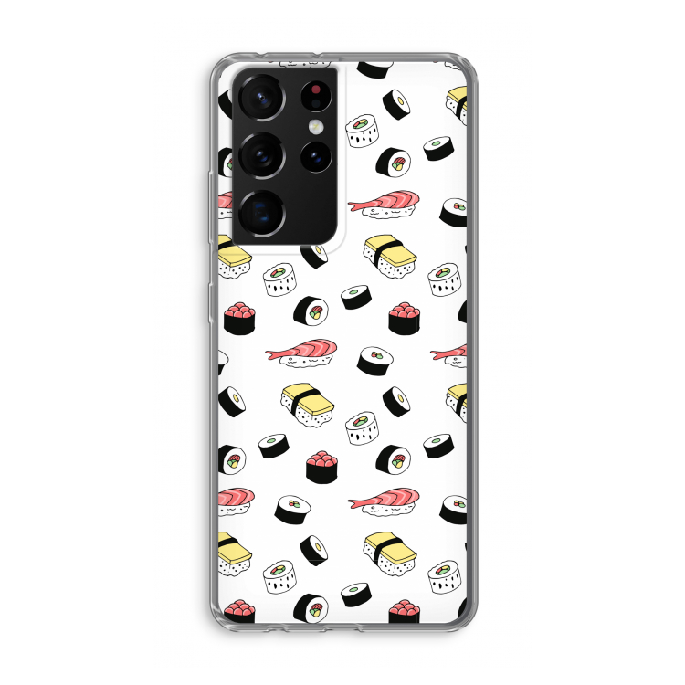 Sushi time: Samsung Galaxy S21 Ultra Transparant Hoesje