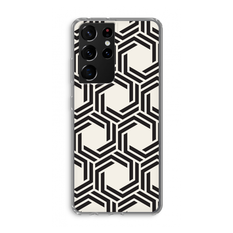 Geometrisch patroon: Samsung Galaxy S21 Ultra Transparant Hoesje