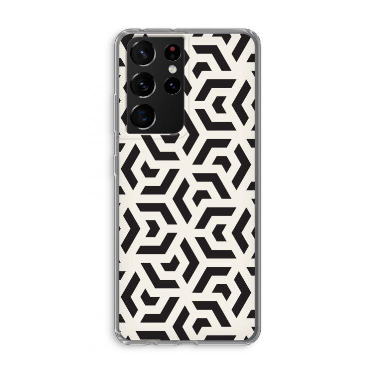 Crazy pattern: Samsung Galaxy S21 Ultra Transparant Hoesje