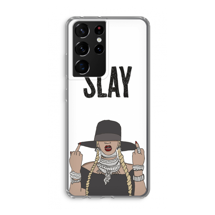 Slay All Day: Samsung Galaxy S21 Ultra Transparant Hoesje