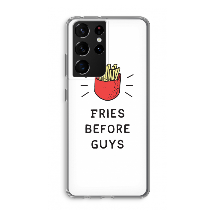Fries before guys: Samsung Galaxy S21 Ultra Transparant Hoesje