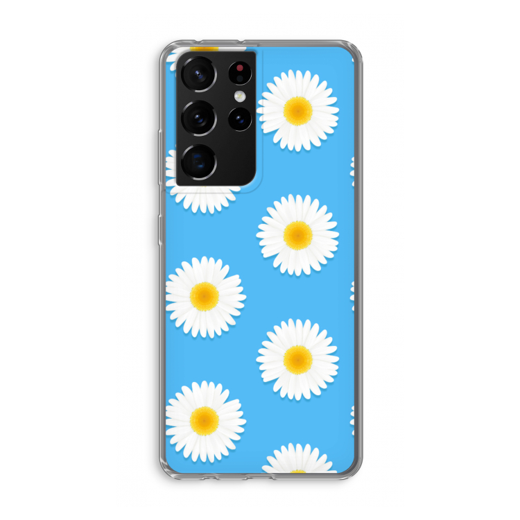 Margrietjes: Samsung Galaxy S21 Ultra Transparant Hoesje