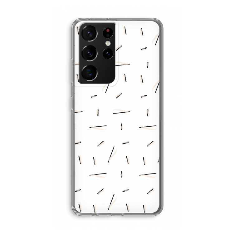 Hipster stripes: Samsung Galaxy S21 Ultra Transparant Hoesje