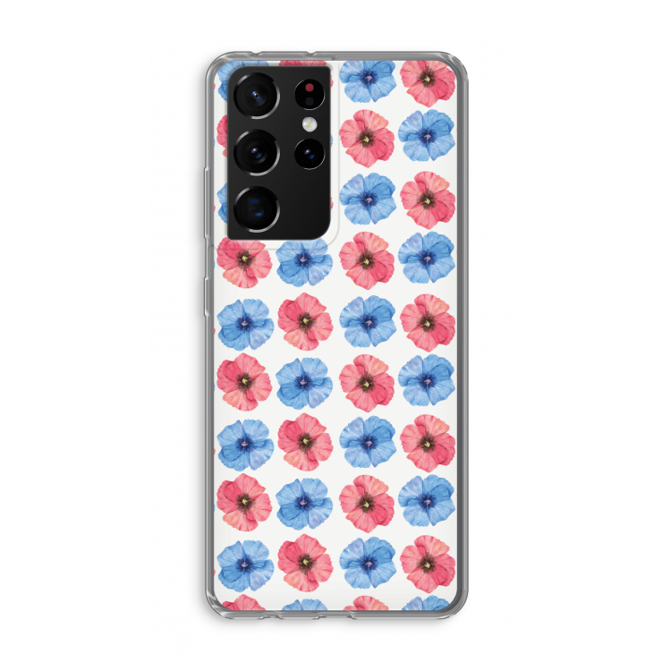 Klaproosjes: Samsung Galaxy S21 Ultra Transparant Hoesje