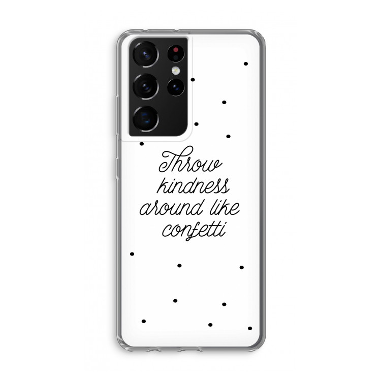 Confetti: Samsung Galaxy S21 Ultra Transparant Hoesje