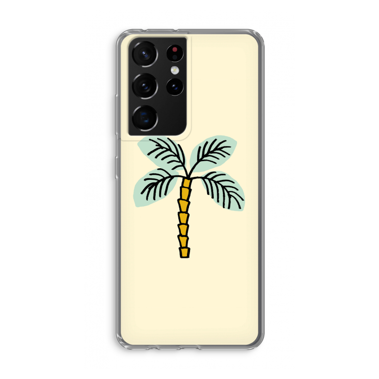 Palmboom: Samsung Galaxy S21 Ultra Transparant Hoesje