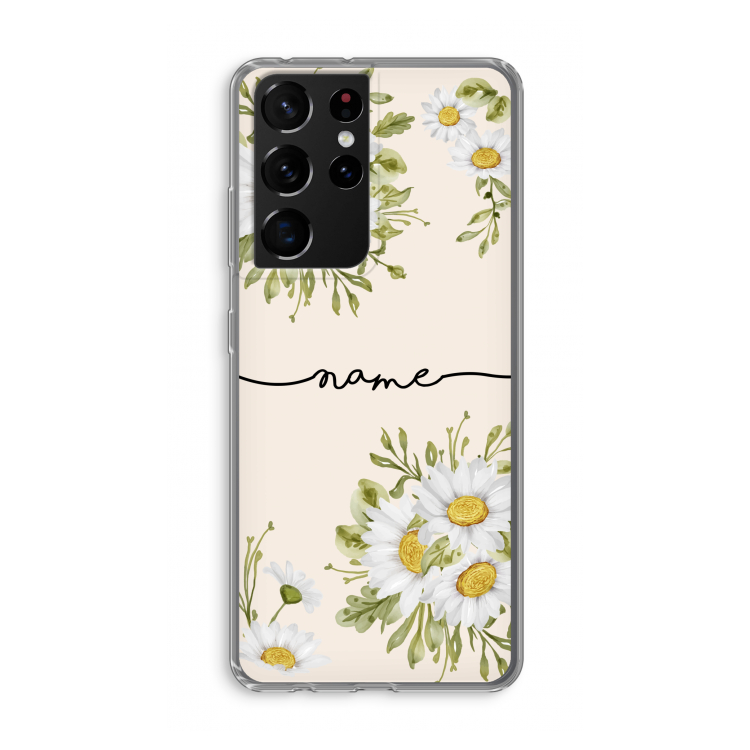Daisies: Samsung Galaxy S21 Ultra Transparant Hoesje