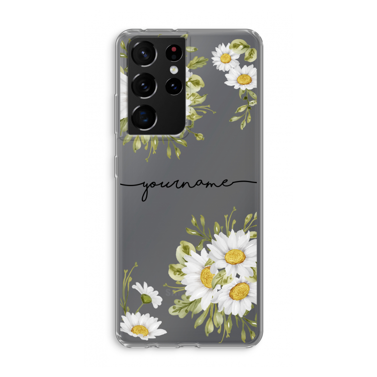 Daisies: Samsung Galaxy S21 Ultra Transparant Hoesje