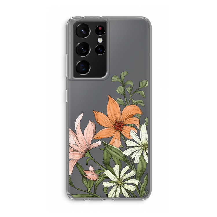Floral bouquet: Samsung Galaxy S21 Ultra Transparant Hoesje