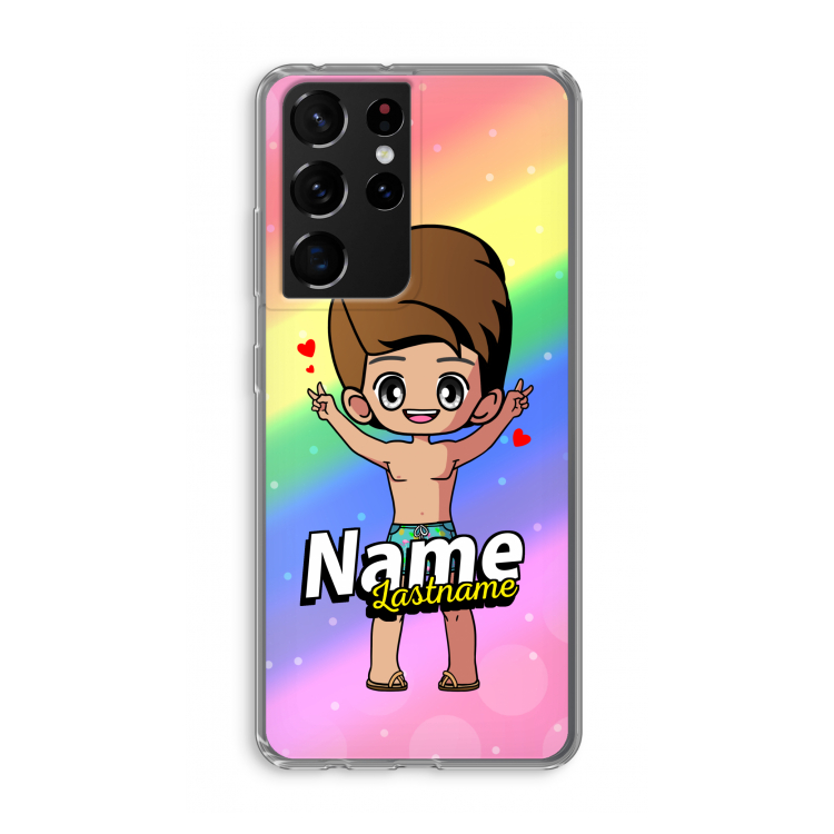 Chibi Maker man: Samsung Galaxy S21 Ultra Transparant Hoesje