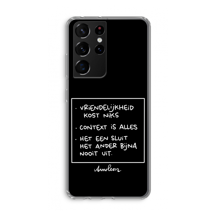 Mijn Motto's: Samsung Galaxy S21 Ultra Transparant Hoesje