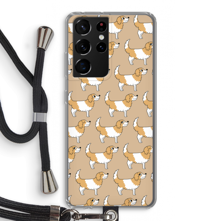 Doggy: Samsung Galaxy S21 Ultra Transparant Hoesje met koord