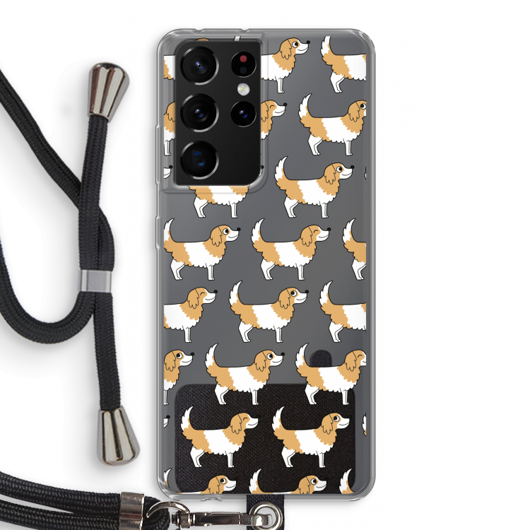Doggy: Samsung Galaxy S21 Ultra Transparant Hoesje met koord