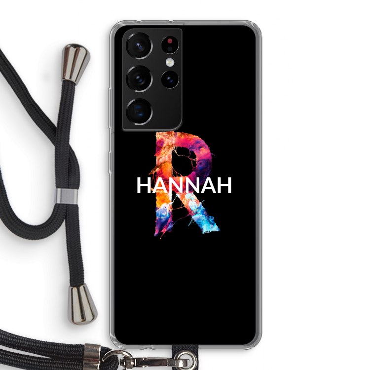 Abstract Spectrum: Samsung Galaxy S21 Ultra Transparant Hoesje met koord