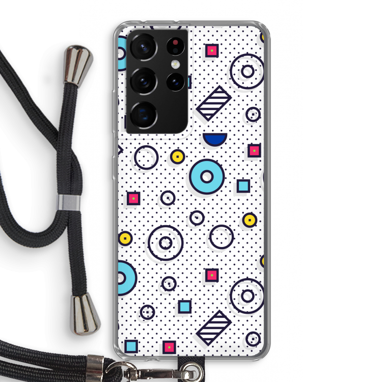 8-bit N°9: Samsung Galaxy S21 Ultra Transparant Hoesje met koord