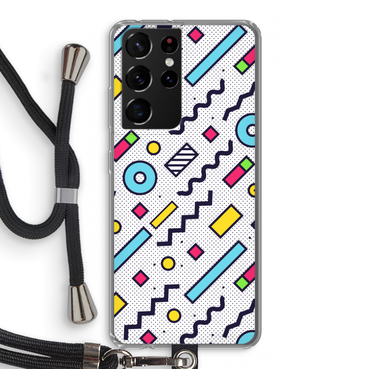 8-bit N°8: Samsung Galaxy S21 Ultra Transparant Hoesje met koord