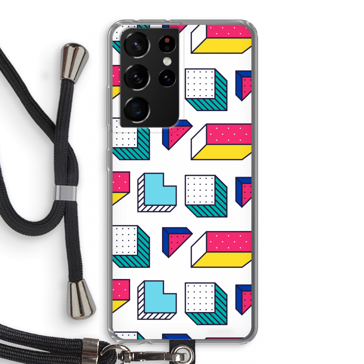 8-bit N°7: Samsung Galaxy S21 Ultra Transparant Hoesje met koord