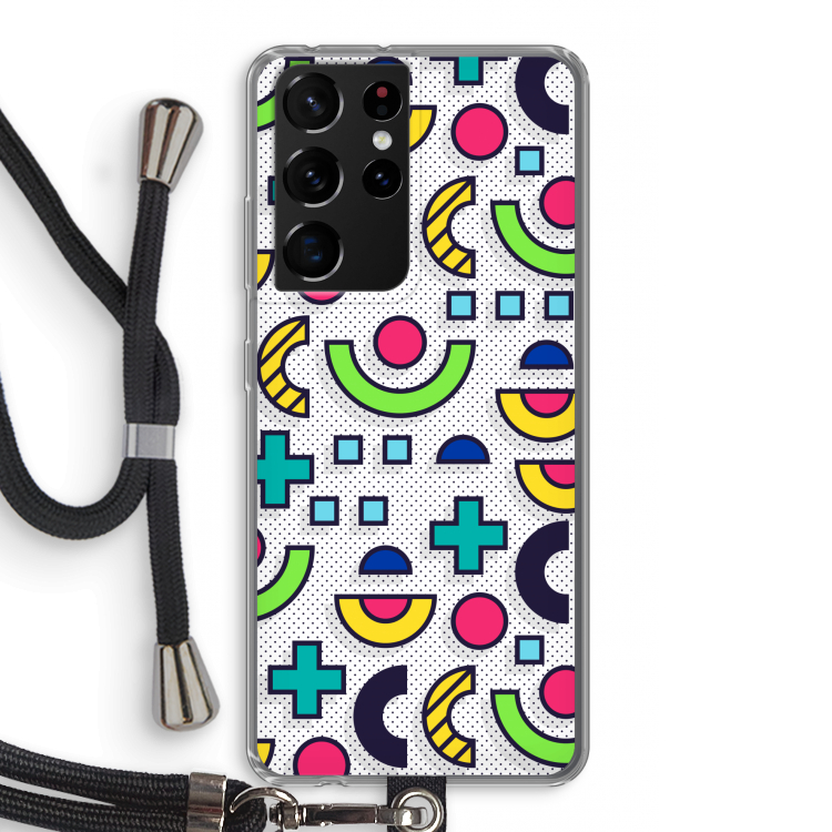 8-bit N°6: Samsung Galaxy S21 Ultra Transparant Hoesje met koord