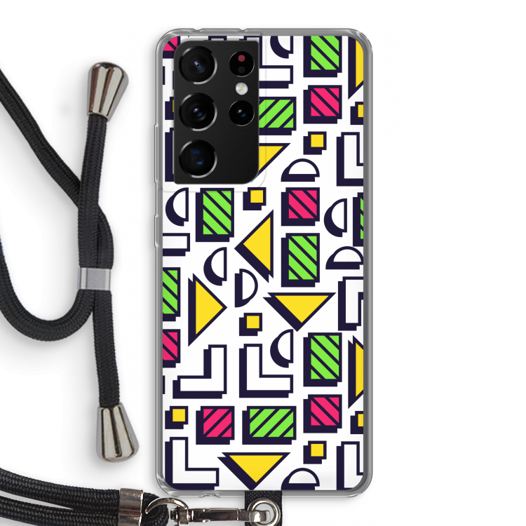 8-bit N°4: Samsung Galaxy S21 Ultra Transparant Hoesje met koord