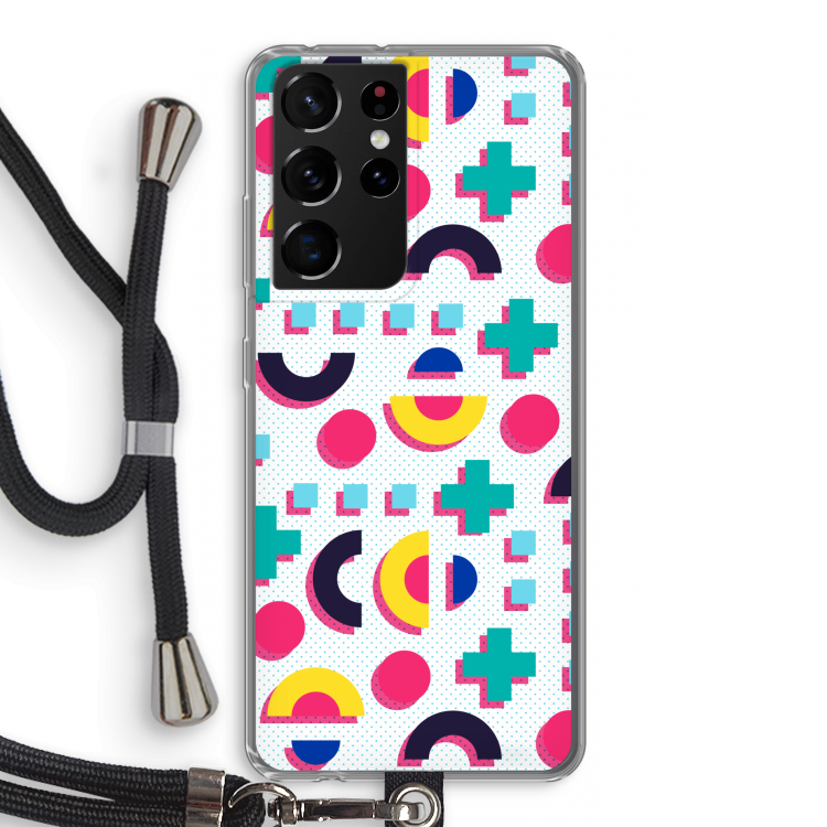 8-bit N°2: Samsung Galaxy S21 Ultra Transparant Hoesje met koord