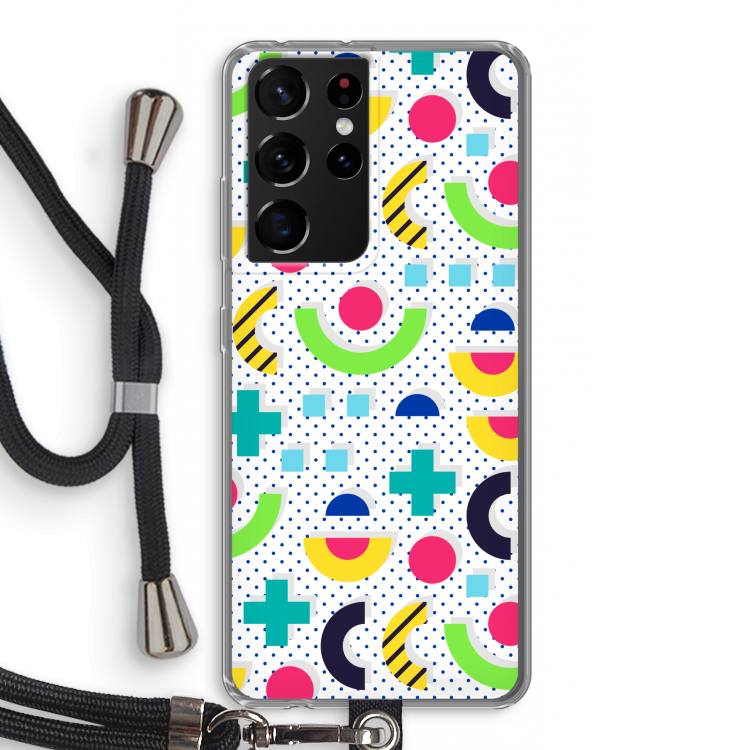 8-bit N°1: Samsung Galaxy S21 Ultra Transparant Hoesje met koord