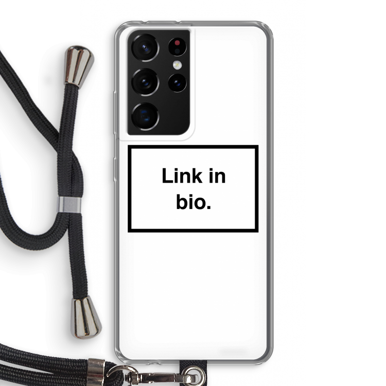 Link in bio: Samsung Galaxy S21 Ultra Transparant Hoesje met koord