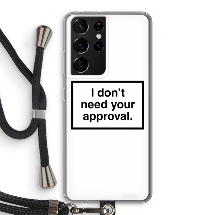 Don't need approval: Samsung Galaxy S21 Ultra Transparant Hoesje met koord