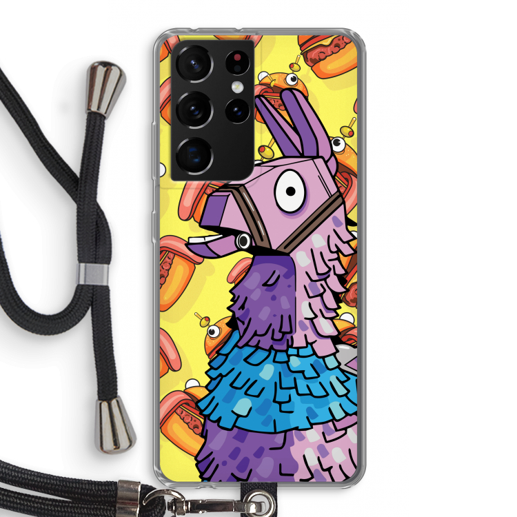 Loot Burger: Samsung Galaxy S21 Ultra Transparant Hoesje met koord