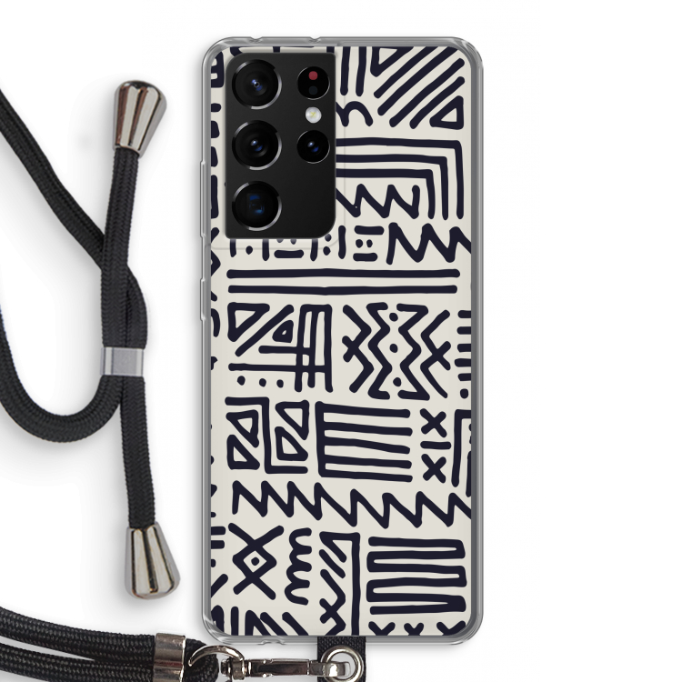 Marrakech print: Samsung Galaxy S21 Ultra Transparant Hoesje met koord