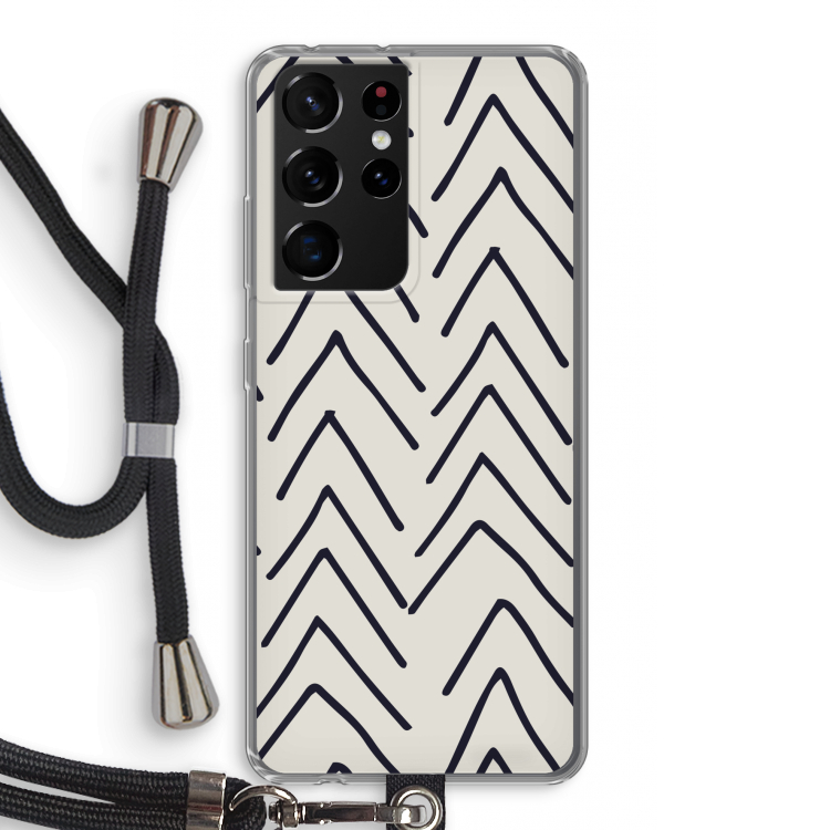 Marrakech Arrows: Samsung Galaxy S21 Ultra Transparant Hoesje met koord