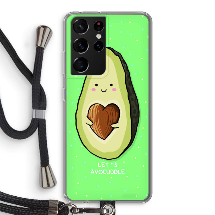 Avocuddle: Samsung Galaxy S21 Ultra Transparant Hoesje met koord