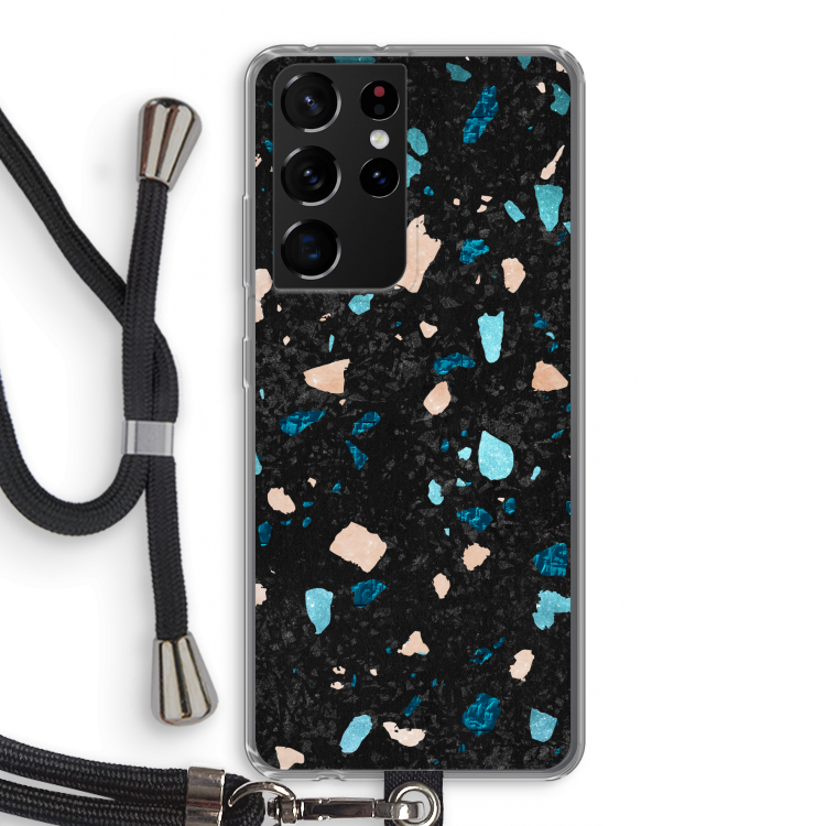 Terrazzo N°11: Samsung Galaxy S21 Ultra Transparant Hoesje met koord