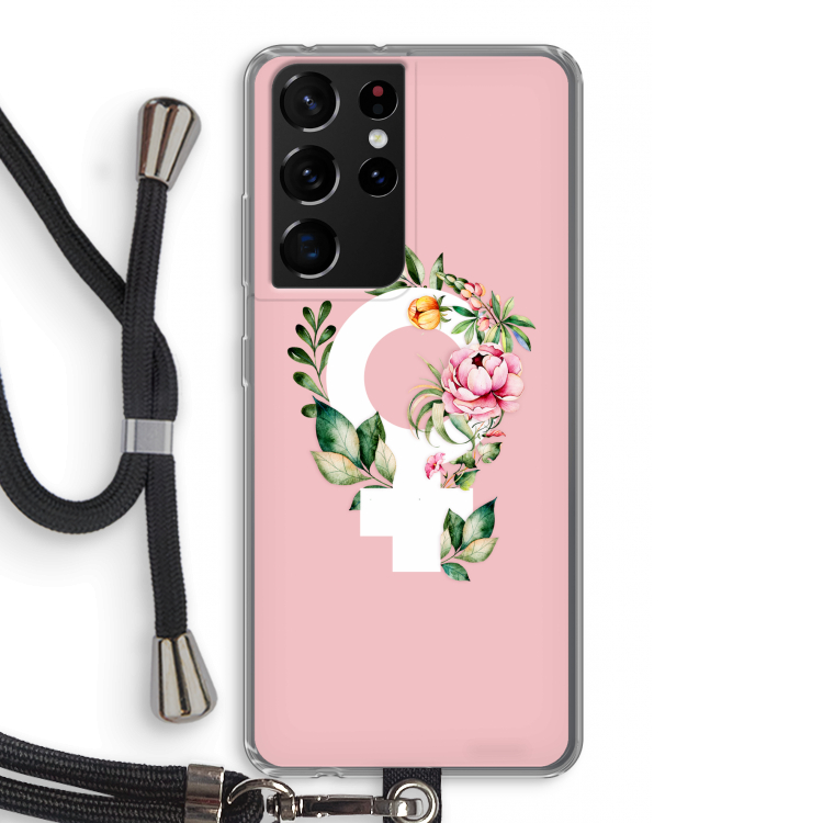 Venus: Samsung Galaxy S21 Ultra Transparant Hoesje met koord