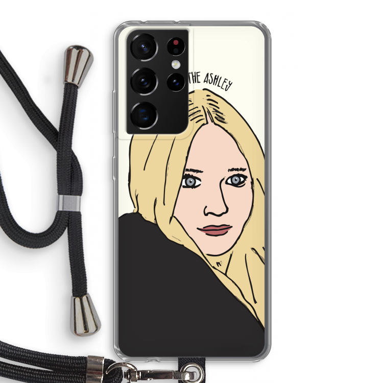 Ashley: Samsung Galaxy S21 Ultra Transparant Hoesje met koord