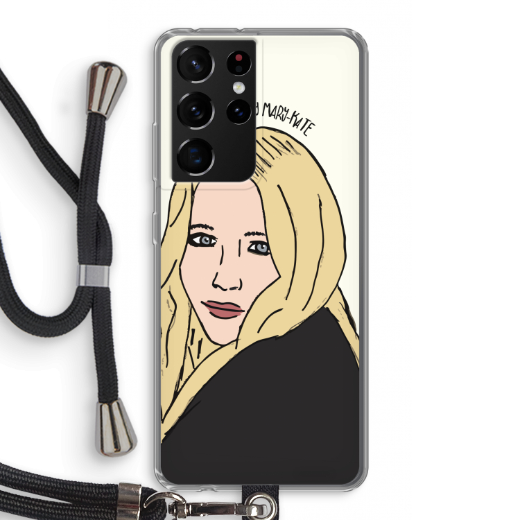 Mary Kate: Samsung Galaxy S21 Ultra Transparant Hoesje met koord