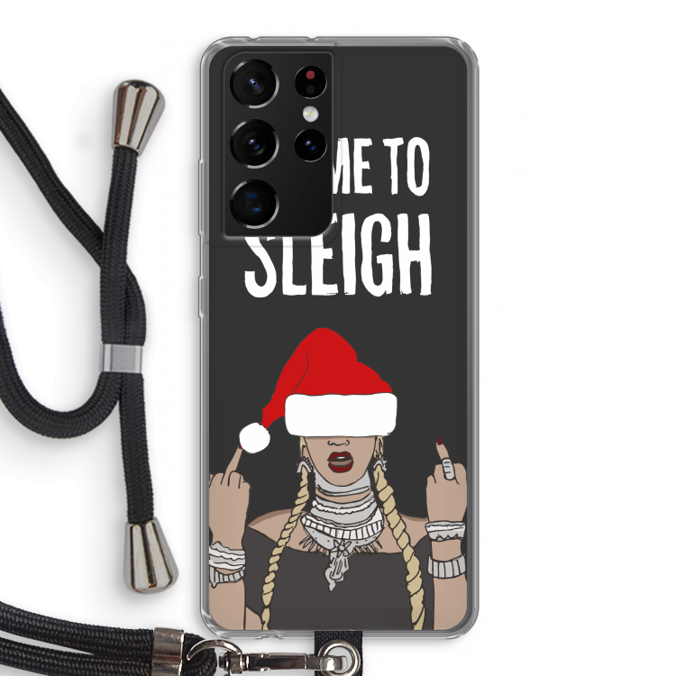 Came To Sleigh: Samsung Galaxy S21 Ultra Transparant Hoesje met koord