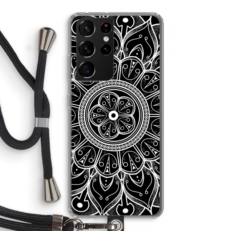 Roses Are Red: Samsung Galaxy S21 Ultra Transparant Hoesje met koord