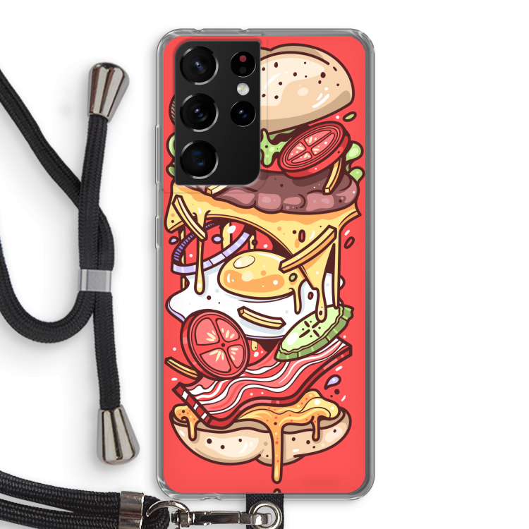 Diet Coke Please: Samsung Galaxy S21 Ultra Transparant Hoesje met koord