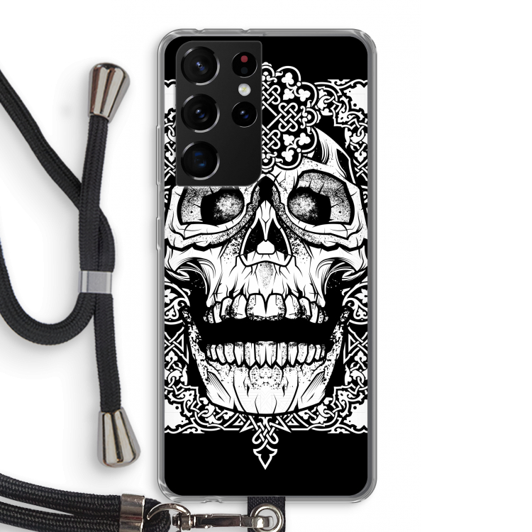 Seek & Destroy: Samsung Galaxy S21 Ultra Transparant Hoesje met koord