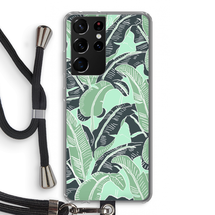 This Sh*t Is Bananas: Samsung Galaxy S21 Ultra Transparant Hoesje met koord