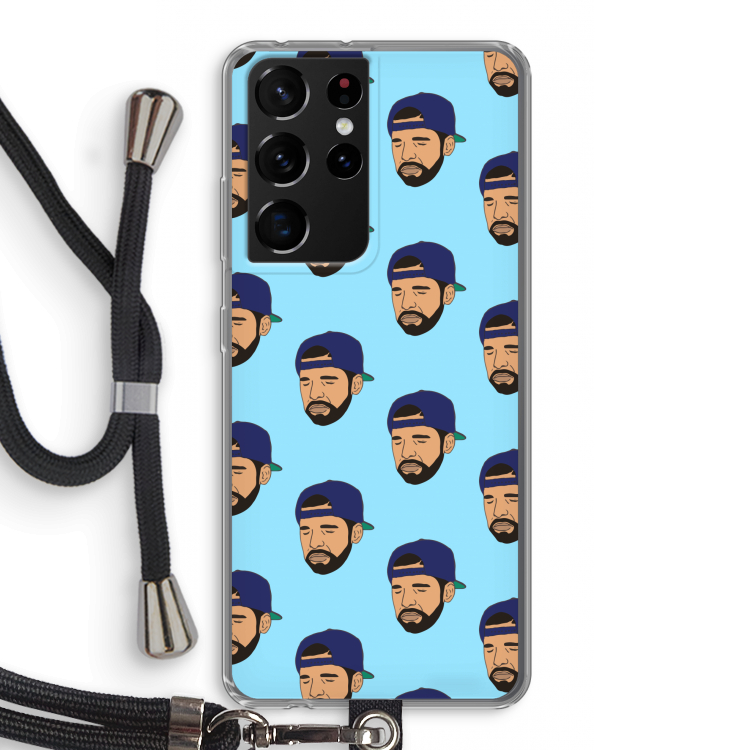Drake Away: Samsung Galaxy S21 Ultra Transparant Hoesje met koord
